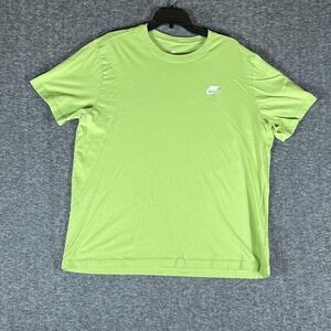 Nike The Nike Tee Mens XL Lime Green‎ Short Sleeve T-Shirt Logo